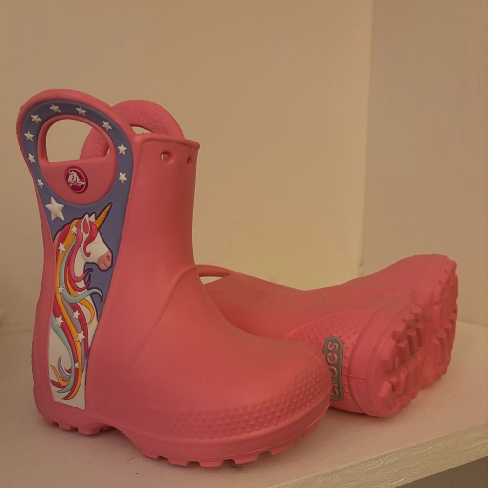 Crocs unicorn rainboots